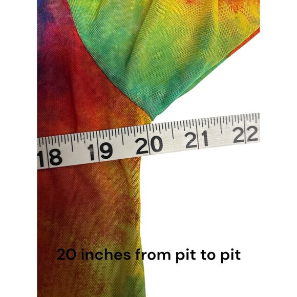 Womens XL Tie-Dye Open Front Long Sleeve Cardigan By NYC - Picture 6 of 7